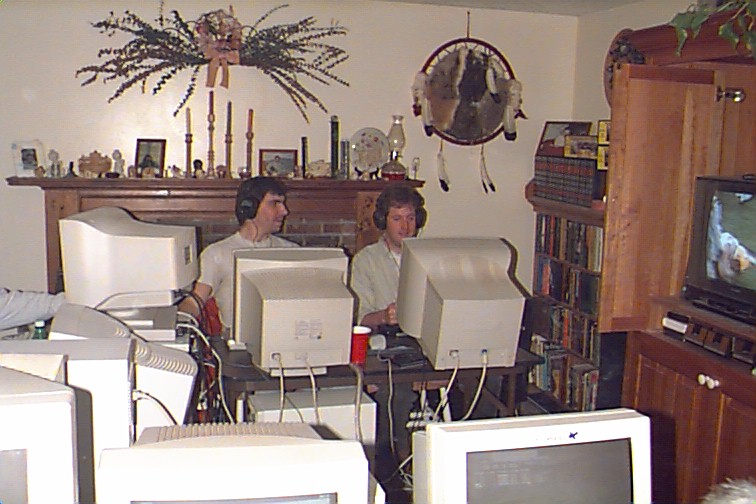 Is he watching the game or cheating here?